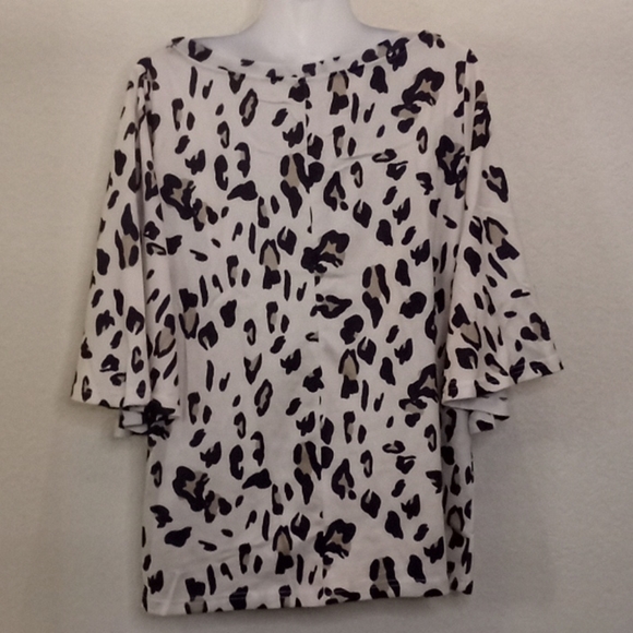 Tickled Teal Animal Print Knit Top - Picture 6 of 13